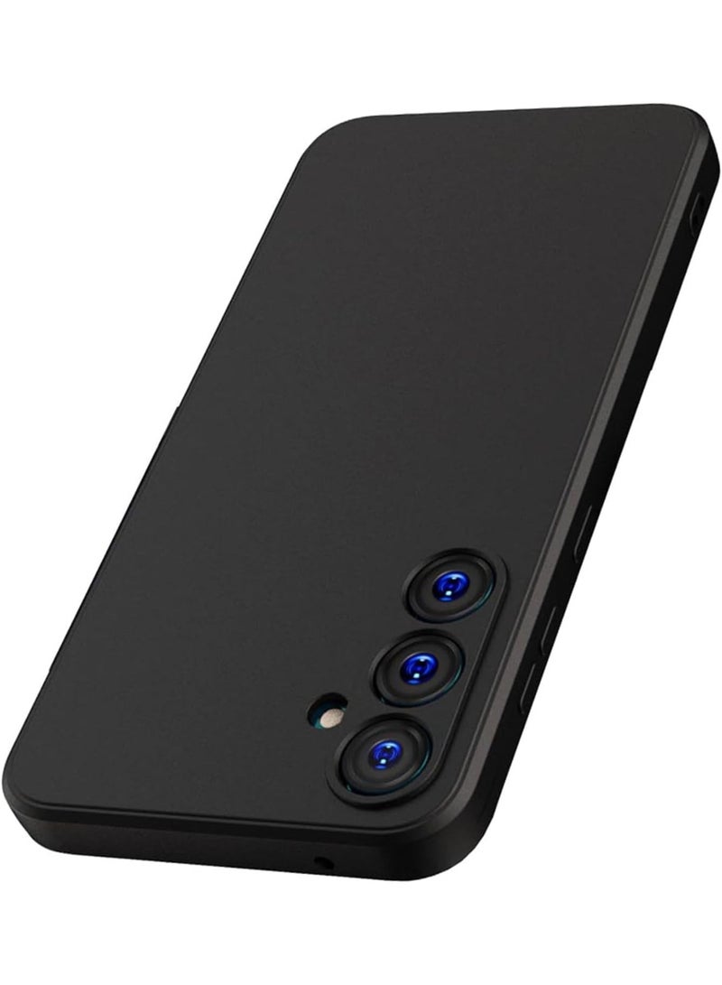 Case for Samsung Galaxy S23 FE Soft Silicone Gel Rubber Cover Shockproof Matte Finish Back Cover Inner Fabric Lining with Camera Protection Case for Samsung Galaxy S23 FE Black - Image 4